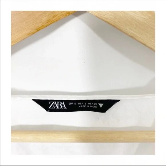 ZARA EYELET RUFFLE PUFF SLEEVE COTTON OUTWORK OPENWORK EMBROIDERED TOP - Picture 10 of 10